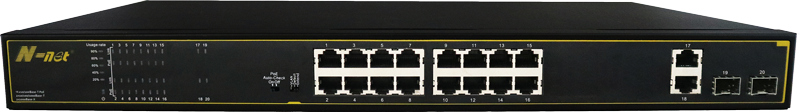 16百兆POE+2千兆光+2千兆電/NC2164GPE